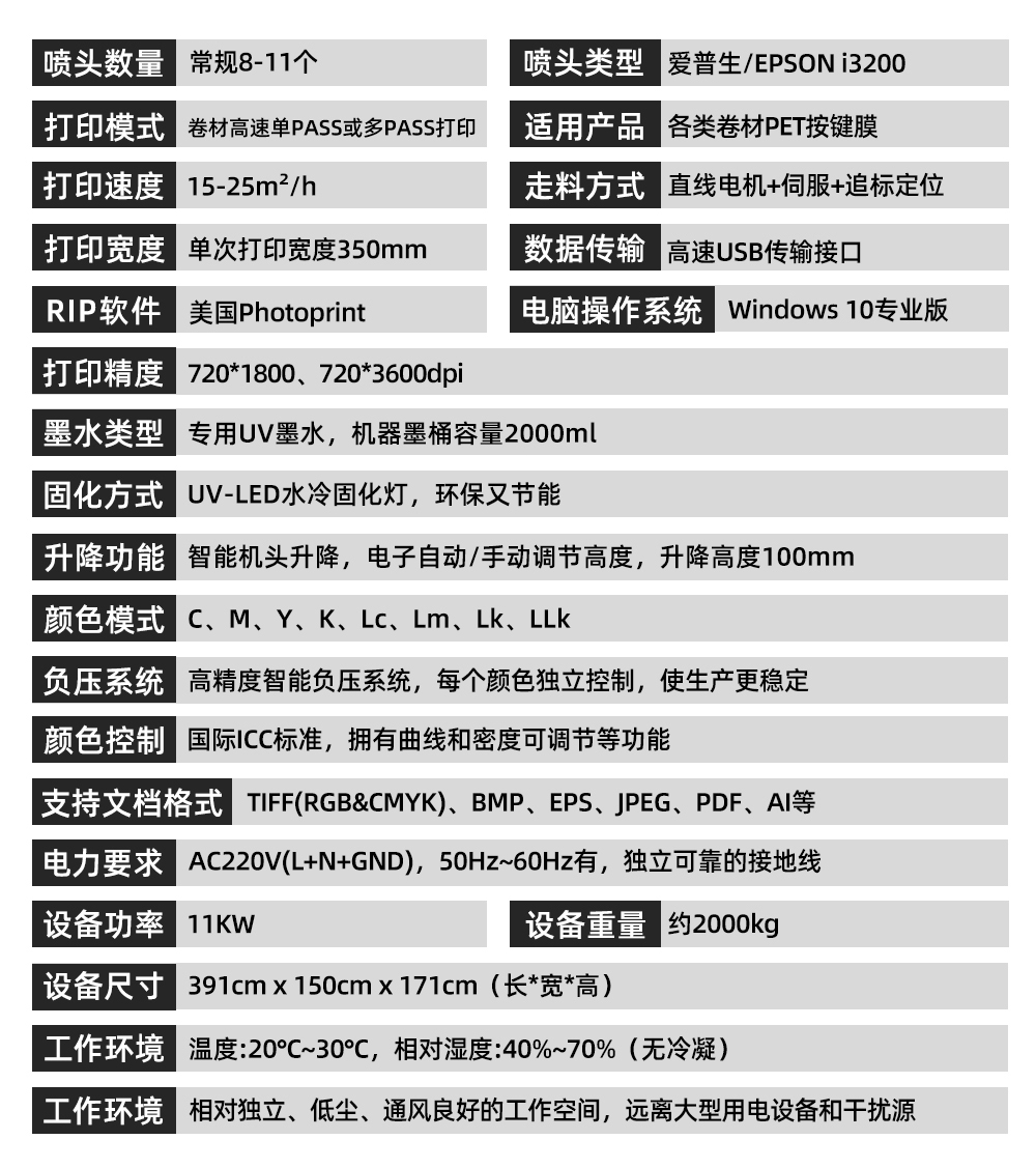 高速彩膜機(jī)參數(shù)